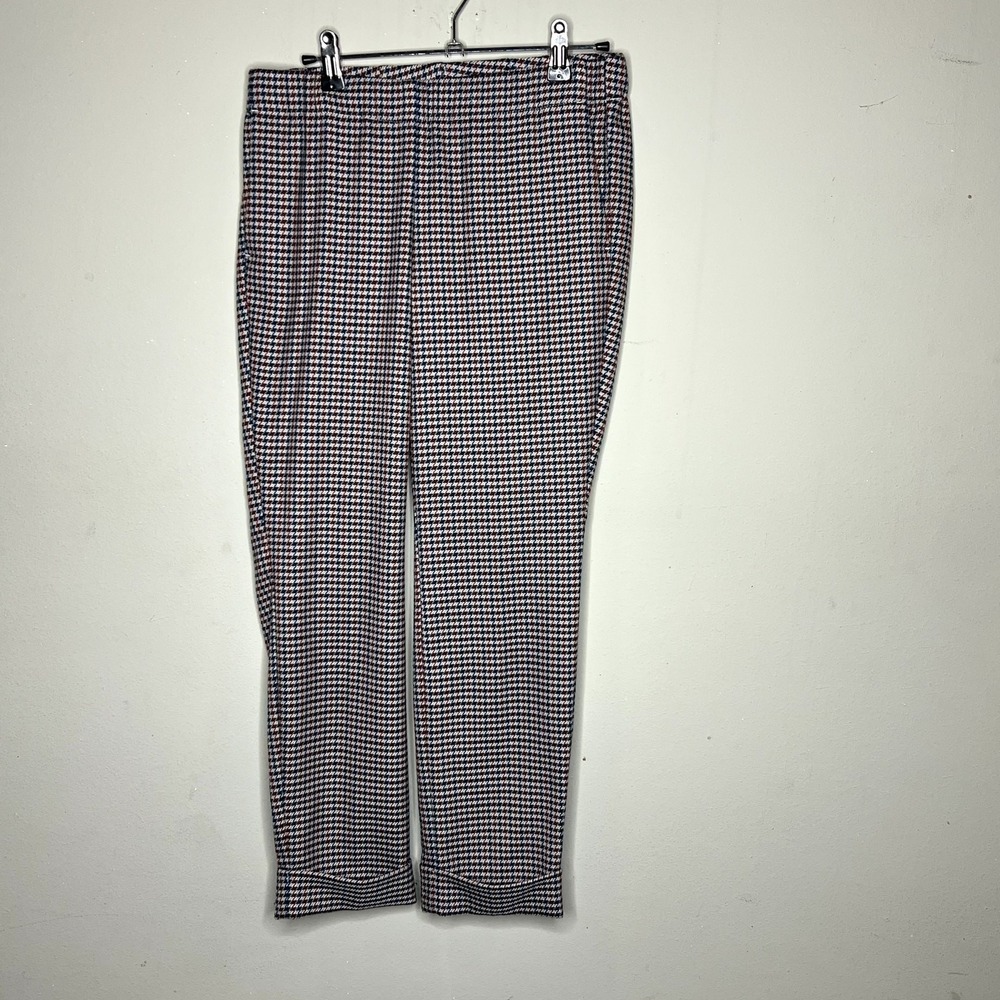 J. Jill Ankle Pants Womens 4P Multi Color Houndstooth Cuffed Stretchโ Trousers